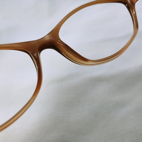 FACE STOCKHOLM Eyeglass Frames 1300 GLOW Full Plastic Rim Brown Tan Beige - Picture 7 of 11